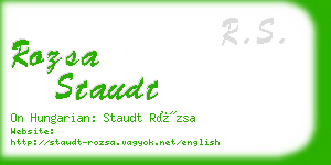 rozsa staudt business card